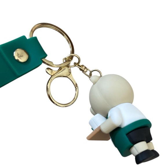 Starbucks Bearista Keychain Green Strap Coffee Lover Bag Charm 8”L - NWOT - Picture 9 of 10